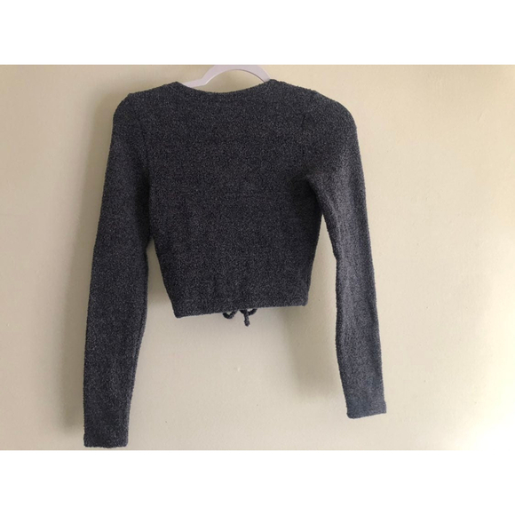 Wild Fable Ruched Front Cropped top sz Small Gray NWT! - Picture 2 of 6